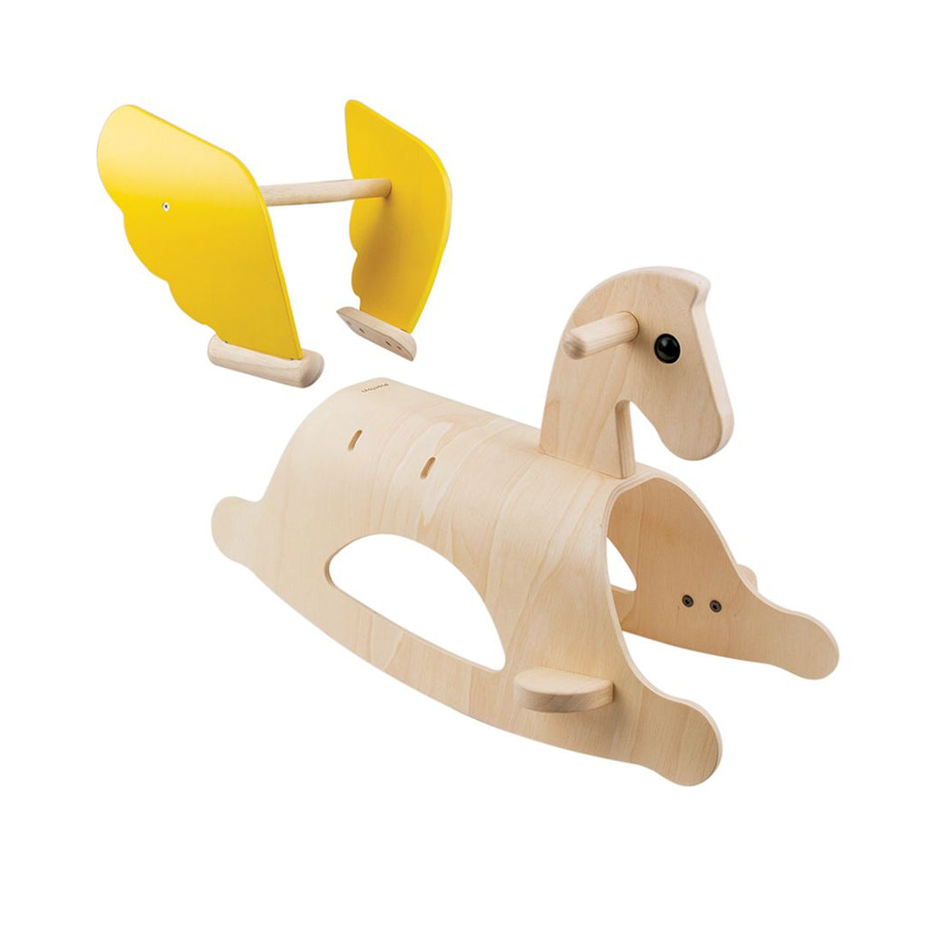 PlanToys natural Rocking Pegasus wooden toy