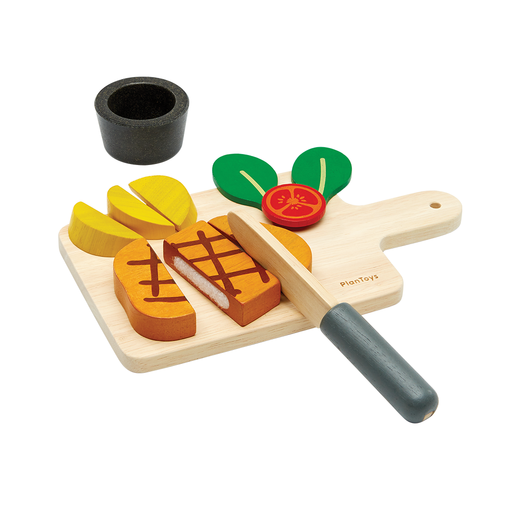 PlanToys Steak Set wooden toy