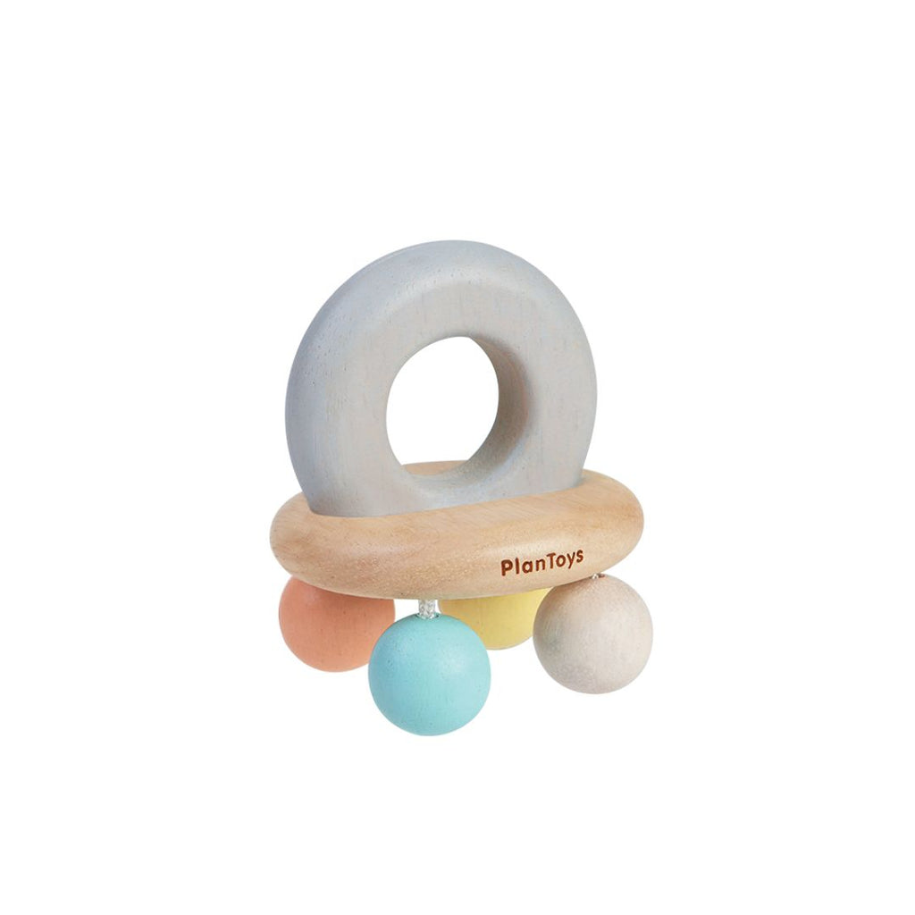 PlanToys pastel Bell Rattle wooden toy