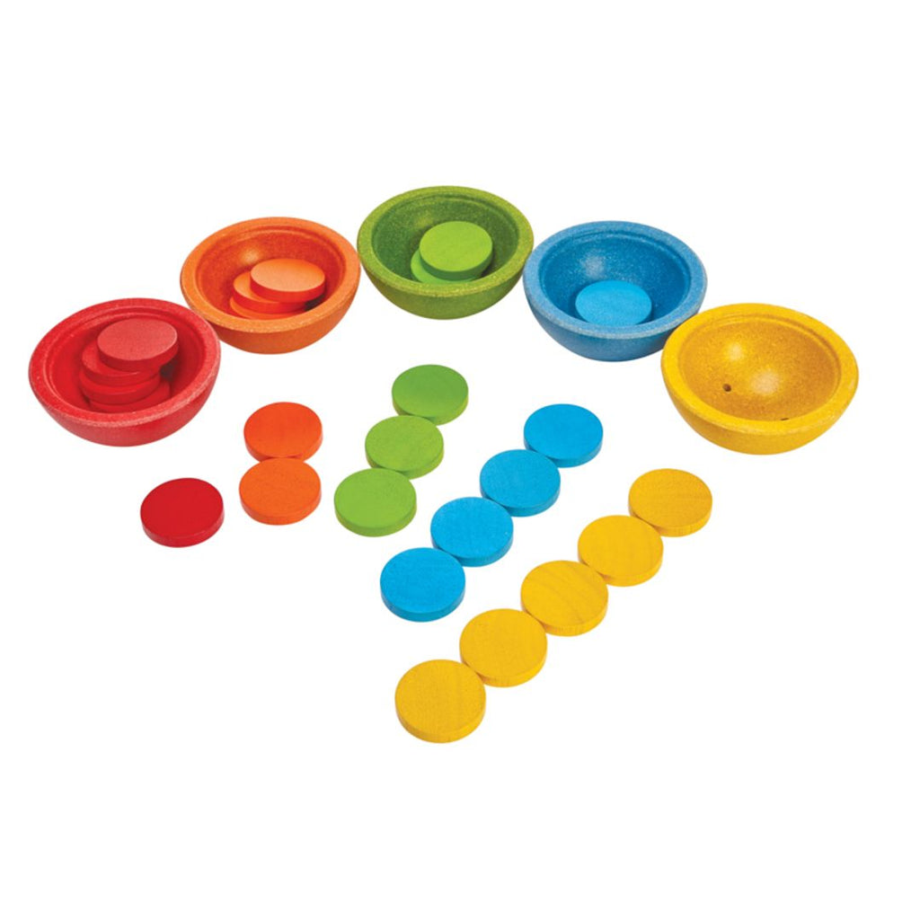 PlanToys Sort & Count Cups wooden toy