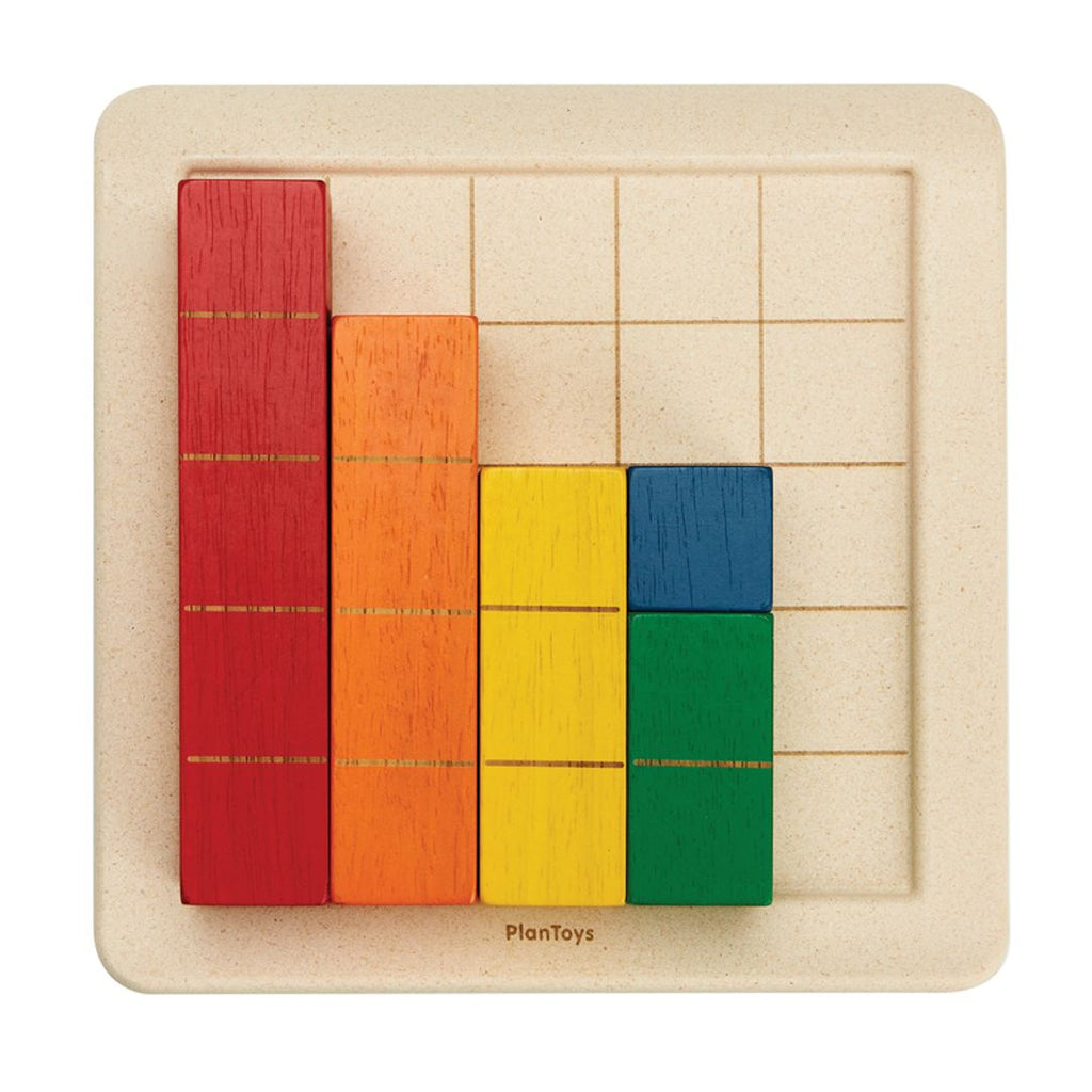 PlanToys Colored Counting Blocks - Unit Plus wooden toy