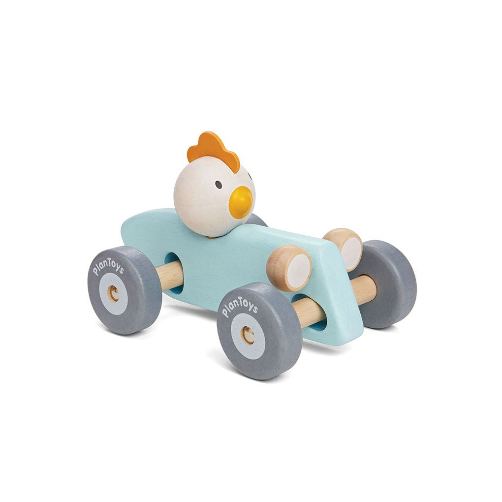 PlanToys Chicken Racing Car wooden toy