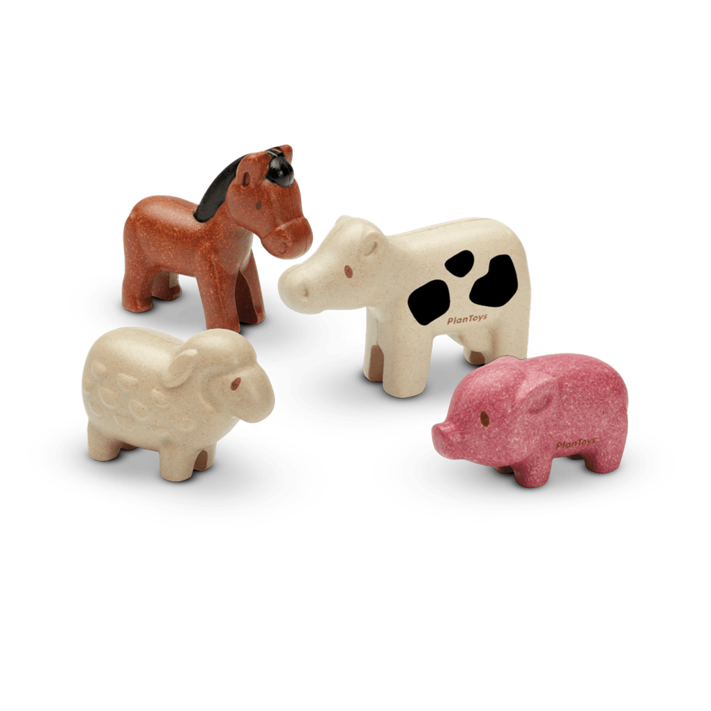 PlanToys Farm Animals Set wooden toy