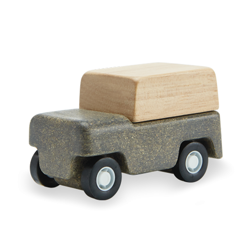 PlanToys grey Wagon wooden toy