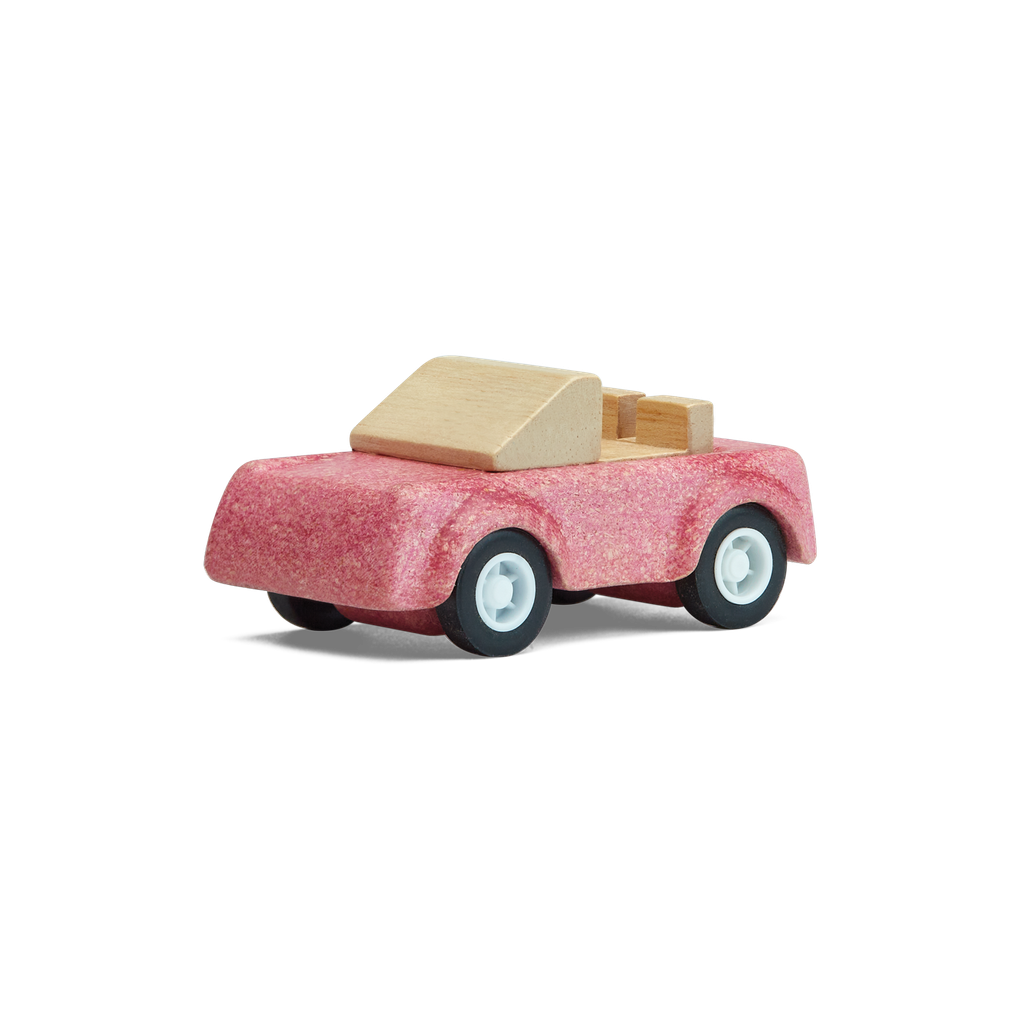 PlanToys Pink Sports Car wooden toy