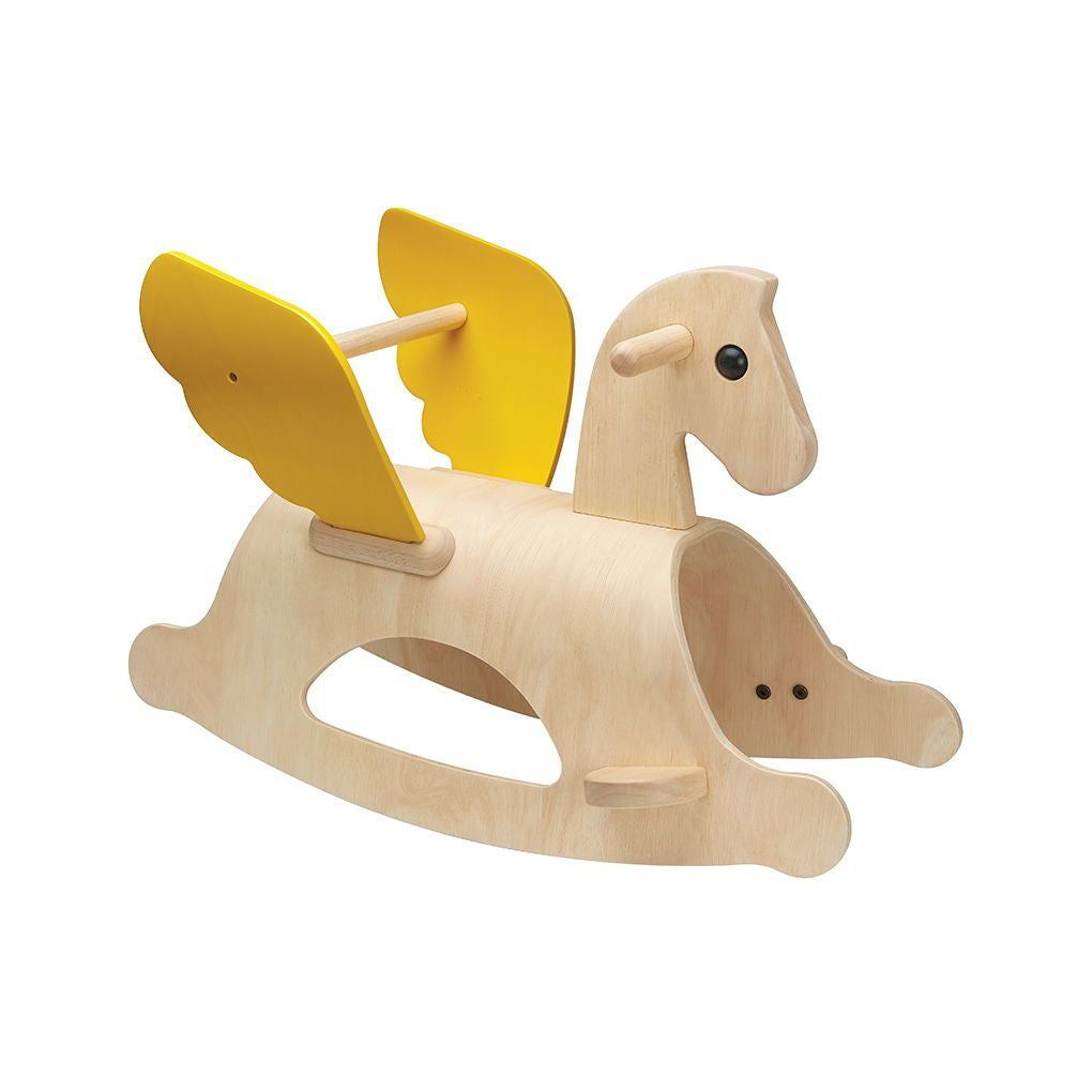 PlanToys natural Rocking Pegasus wooden toy