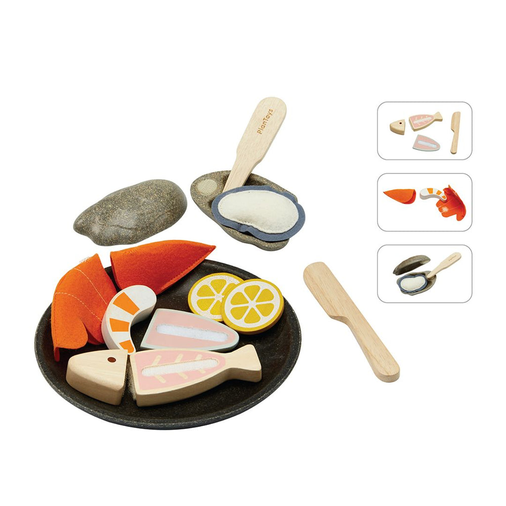 PlanToys Seafood Platter wooden toy