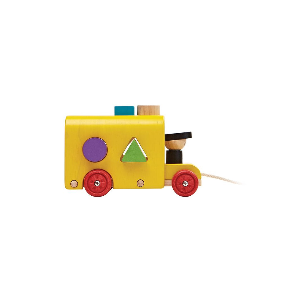 PlanToys yellow Sorting Bus wooden toy