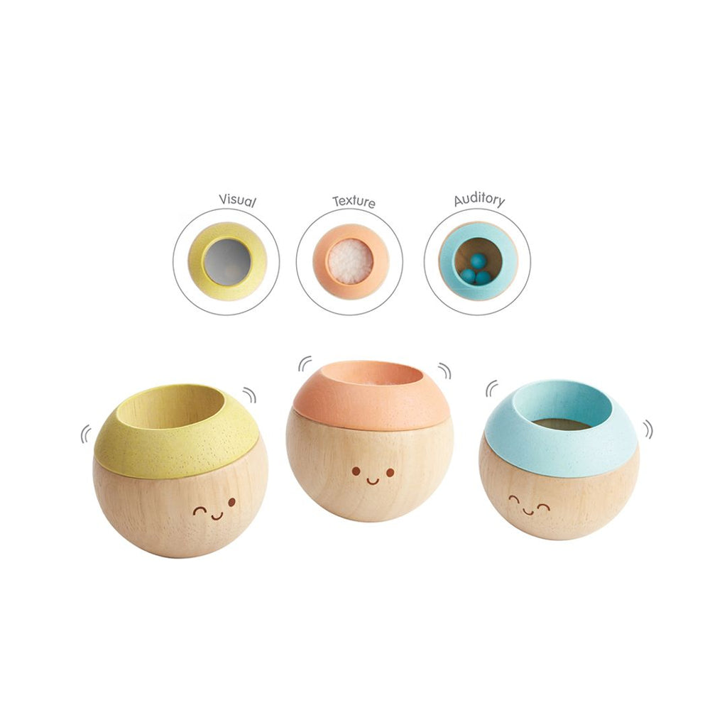 PlanToys pastel Sensory Tumbling wooden toy