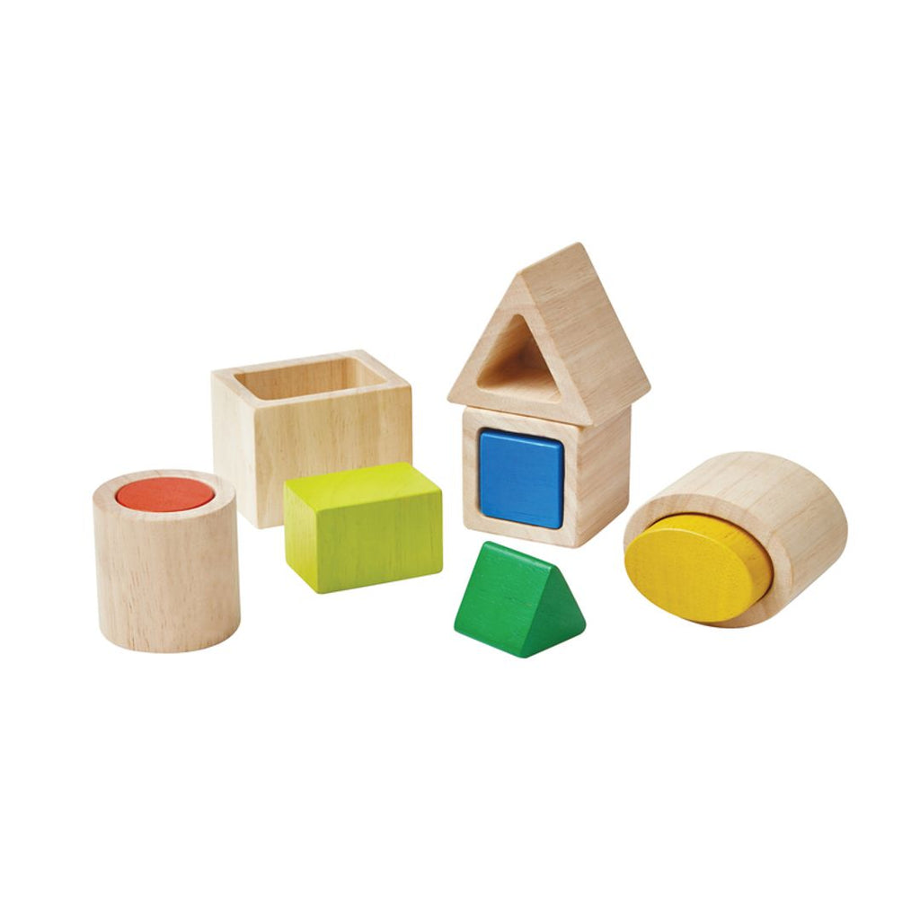 PlanToys Geo Matching Blocks wooden toy