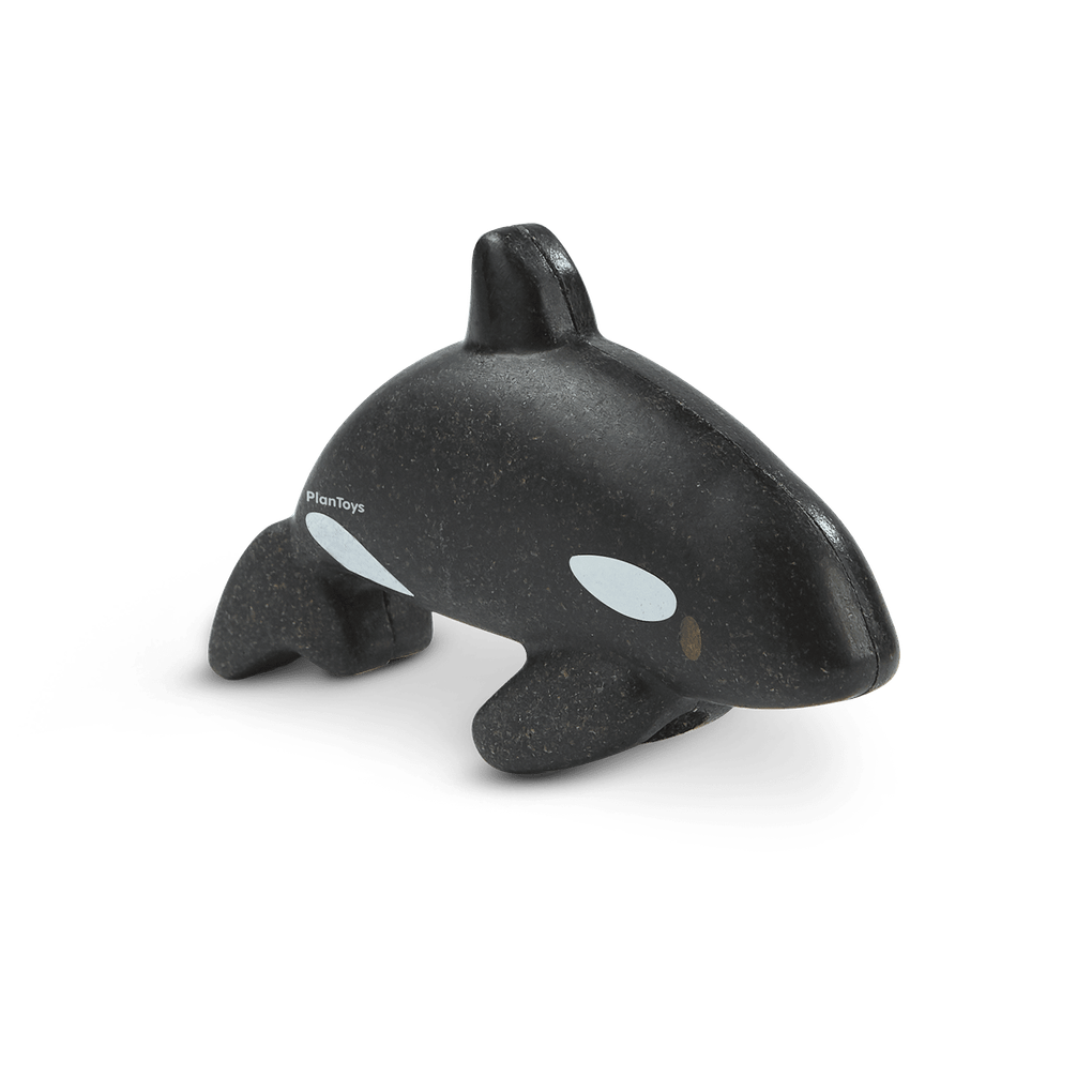 PlanToys black Orca wooden toy